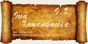 Iva Kamenković vizit kartica